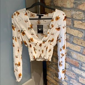 Forever 21 floral cropped top